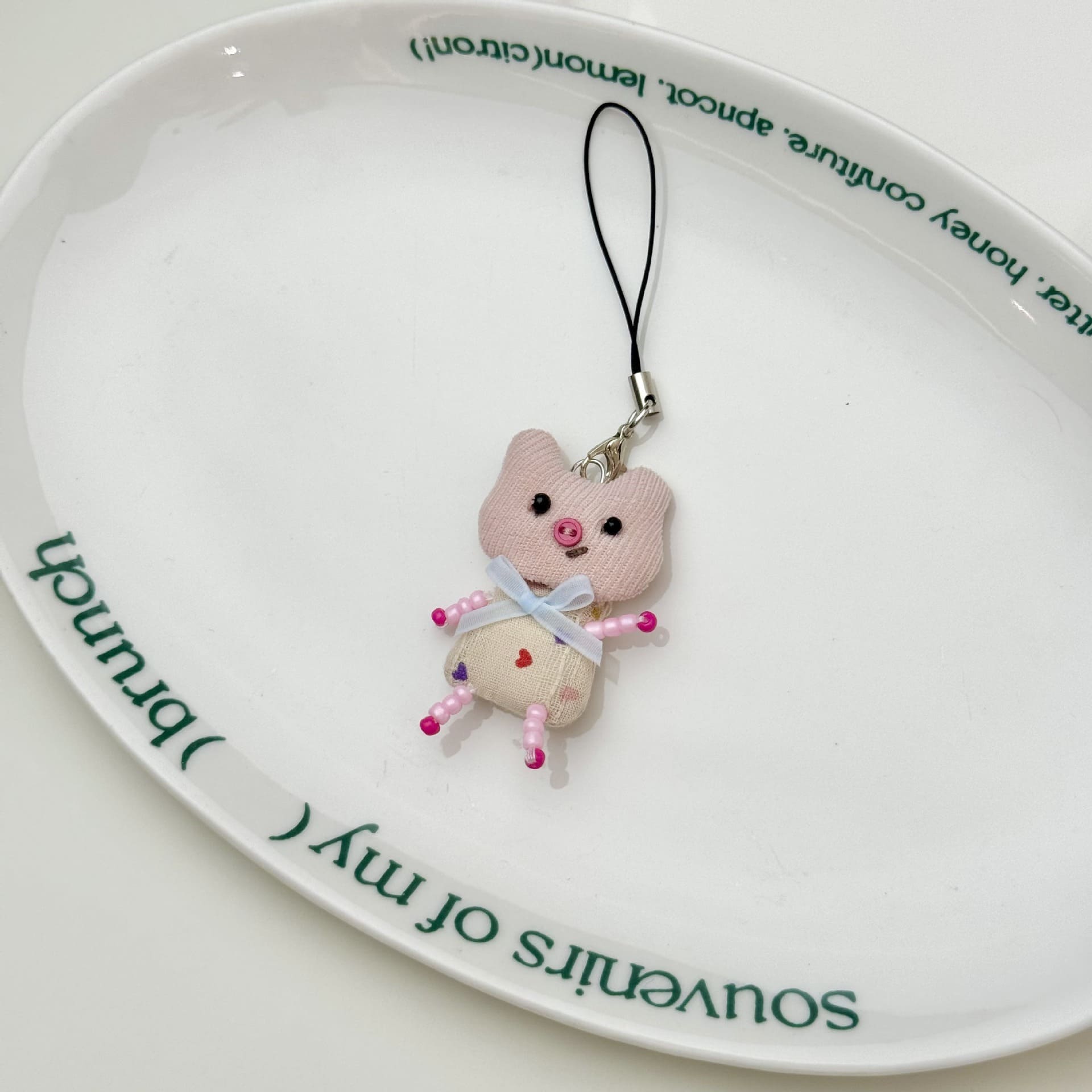 꼬질꼬질한 동물 인형 키링 개구리 돼지 고양이 토끼 쿠션 키링 인형 백참 가꾸 백꾸 키홀더 - 상세 이미지 3
