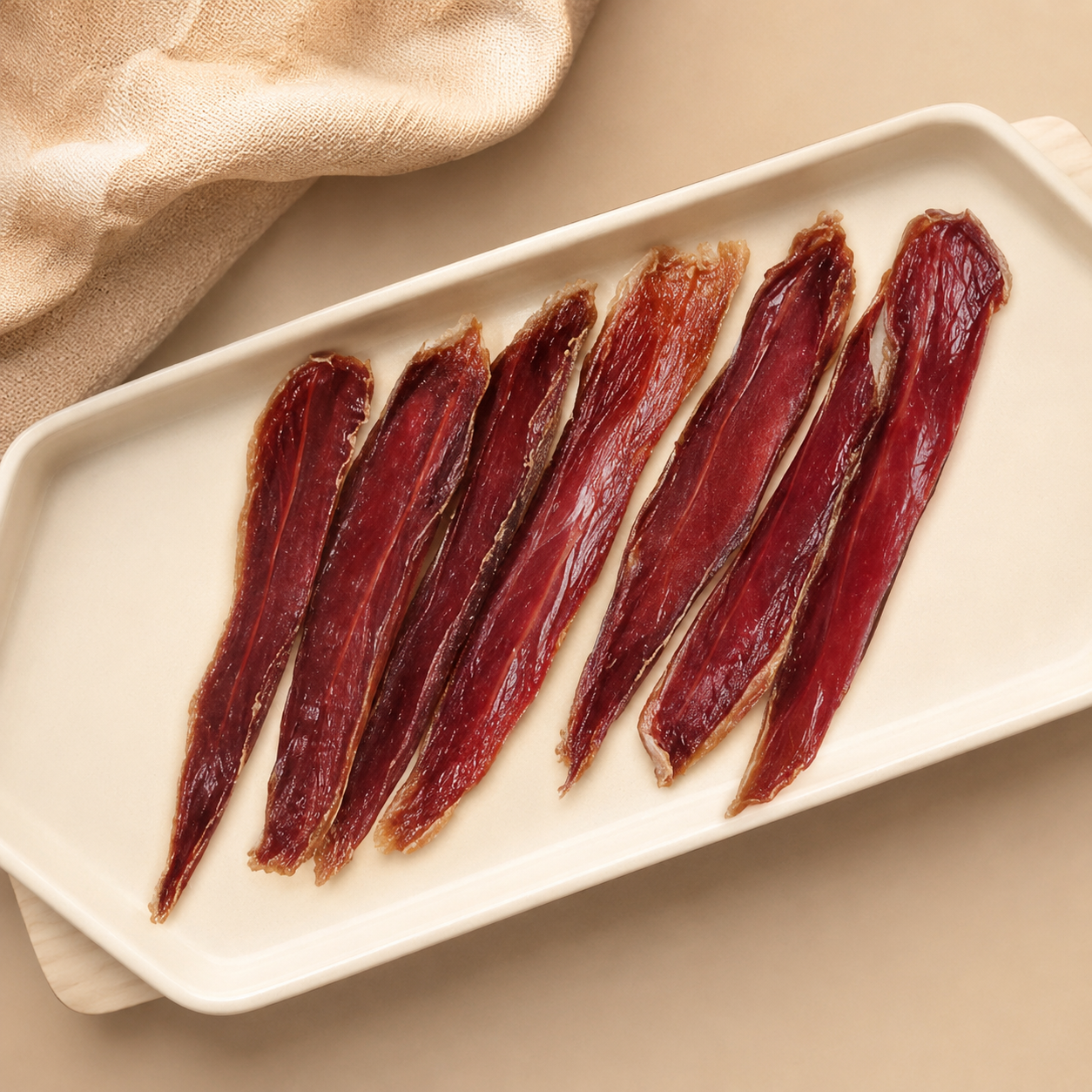 도기머기 아기 강아지 노견 수제간식 말랑한 저알러지 육포 오리안심, 50g, 1개 - 상품 이미지