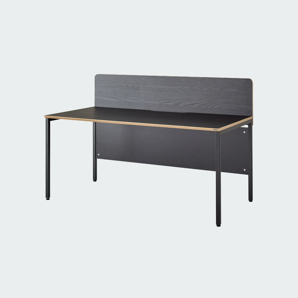 오피스테일 뮤보 책상 목재 스크린 파티션 1000x400mm, 우드블랙 - 상품 이미지