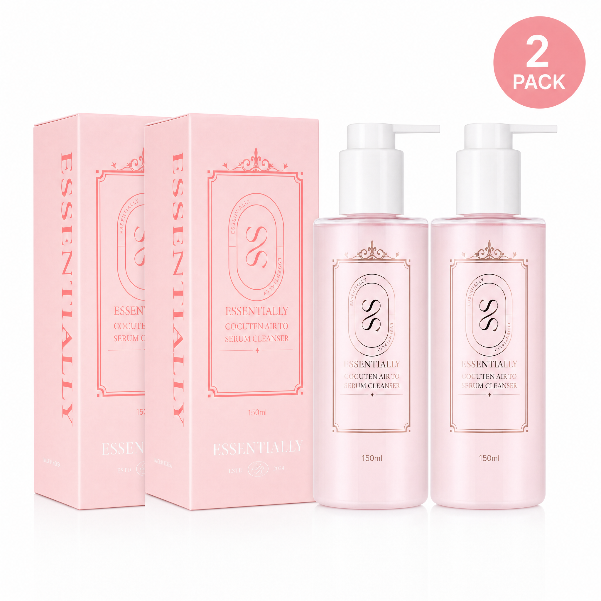 에센셜리 코큐텐 에어투 올인원 세럼 클렌저 150ml, 2개 - 상품 이미지