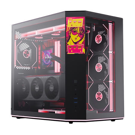 앱코 앱코 UD51L 엑시드 LCD 강화유리 ARGB BTF (블랙)