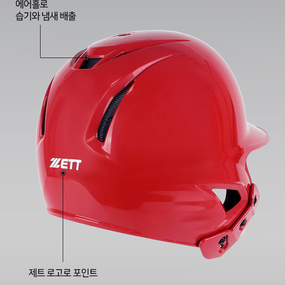강력보호안전장비 좌타자용야구장비편귀헬멧 레드타격보호야구헬멧 - 상세 이미지 4