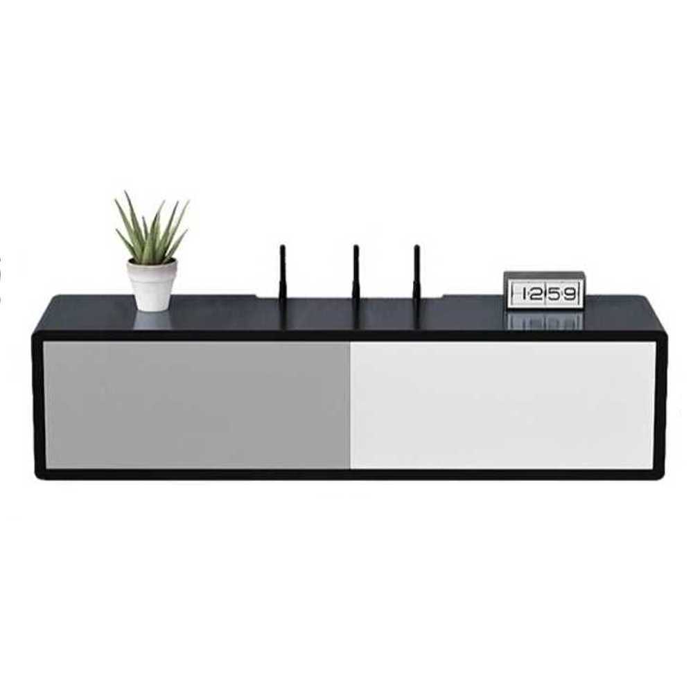공유기 콘센트 가리개 셋톱박스 벽걸이 덮개 거실 블랙 고급형 슬림 60cm - 상품 이미지