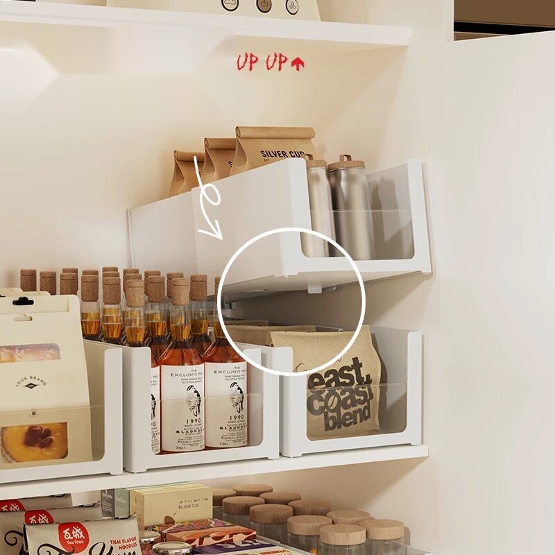 주방 수납함 길이조절 펜트리 정리함 슬라이딩 정리함 싱크대 수납 - 상세 이미지 3