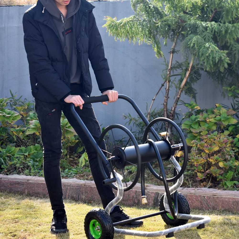 대형 호스릴 거치대 살수기 파이프 급수 감게 농업용 30m 블루호스+물총 - 상세 이미지 5