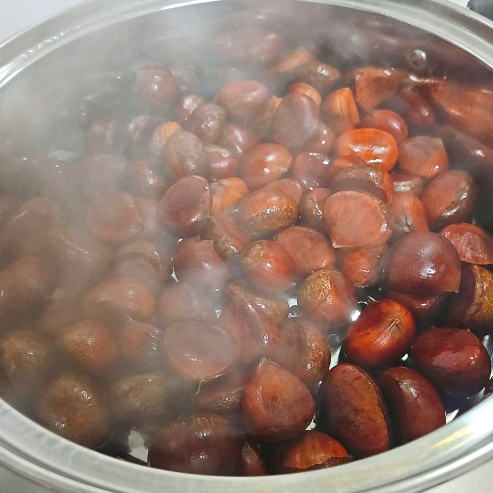 [센터합배송] 8봉지 자연 그대로 무첨가 약밤 40g 8팩 / 단밤 군밤 칼집밤 영양간식 이미지 7