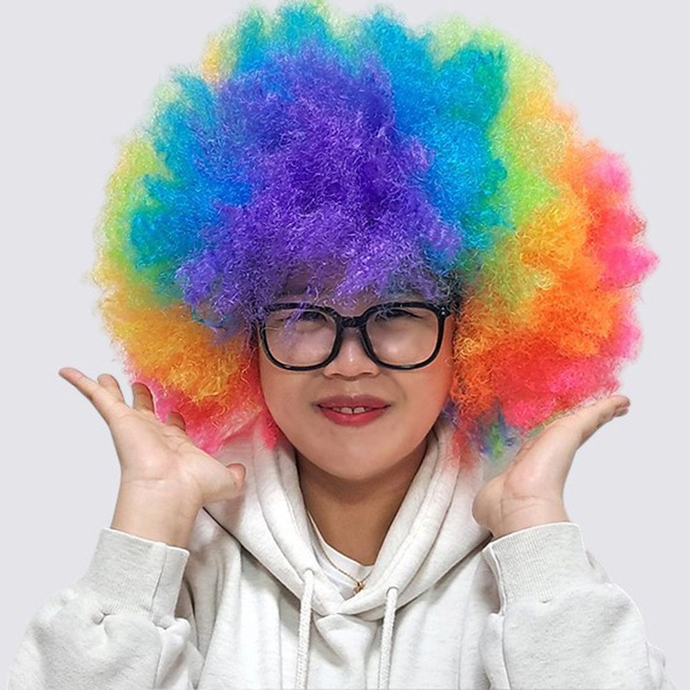볼륨헤어파티용폭탄가발 풍성머리할로윈뽀글이가발 인싸템이벤트연출 - 상세 이미지 2