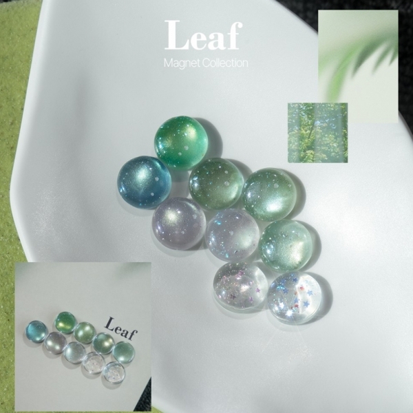 포브 리프 9종 세트 (자석7종 + 글리터2종) + [증정: 구슬자석1개] + [증정: 랜덤 젤폴리쉬 1개] - 상세 이미지 5