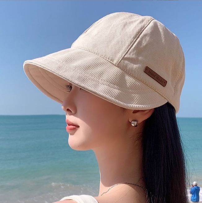 여성용 와이드챙 버킷햇 벙거지 모자 여름모자 챙넓은 자외선차단 여성 나들이 여행 산책 - 상세 이미지 2
