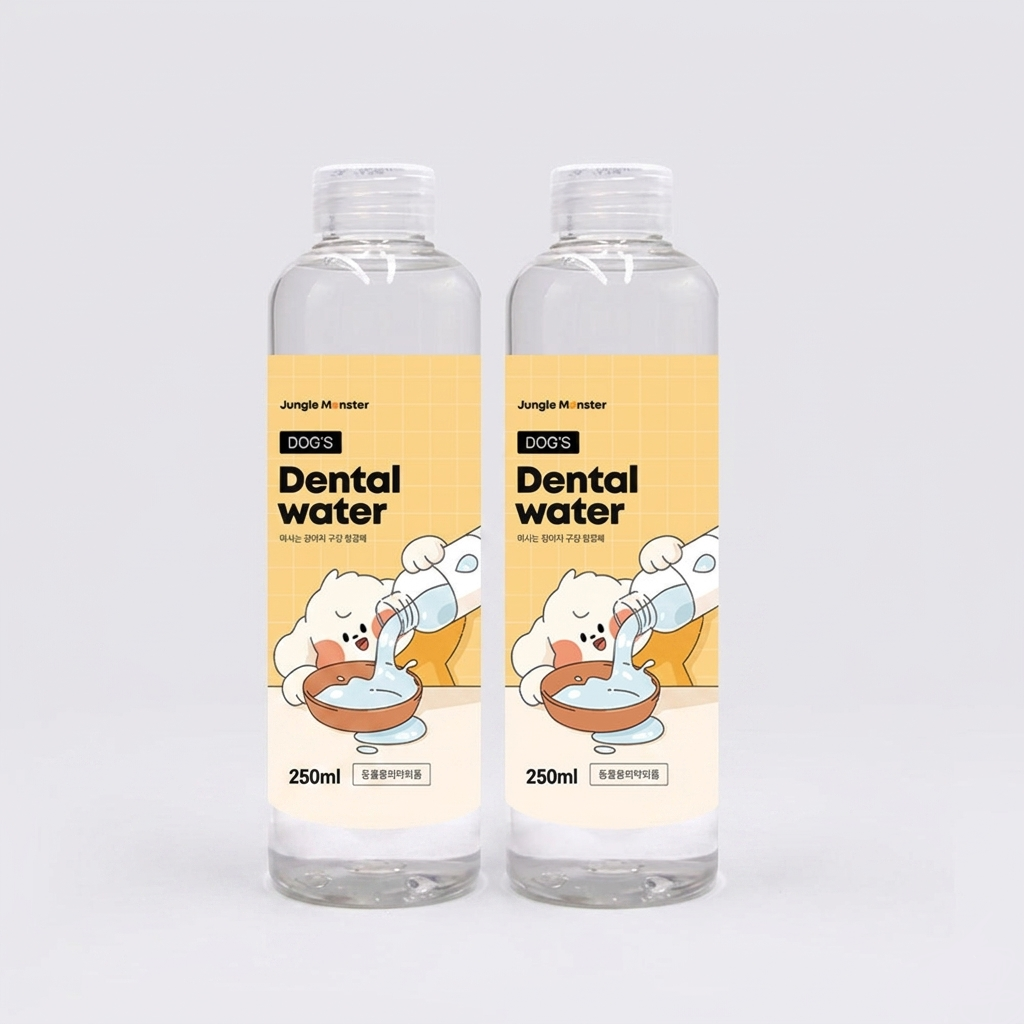 정글몬스터 마시는 강아지 치약 독 덴탈워터 애견 입냄새 제거 치석 양치 250ml, 2개 - 메인 이미지