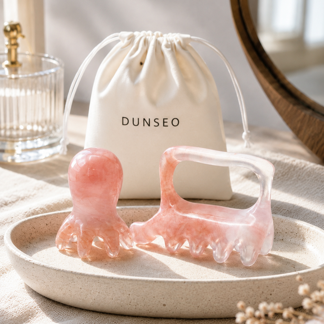 DUNSEO 문어 괄사 + 웨이브바디 괄사 + 파우치 set 두피 마사지기 몸 리프팅 림프 이미지 7