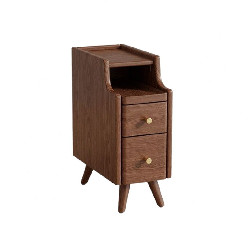 월넛 침대 협탁 틈새 서랍장 수납장 침실 엔틱 다용도 20CM 차림새 - 상품 이미지