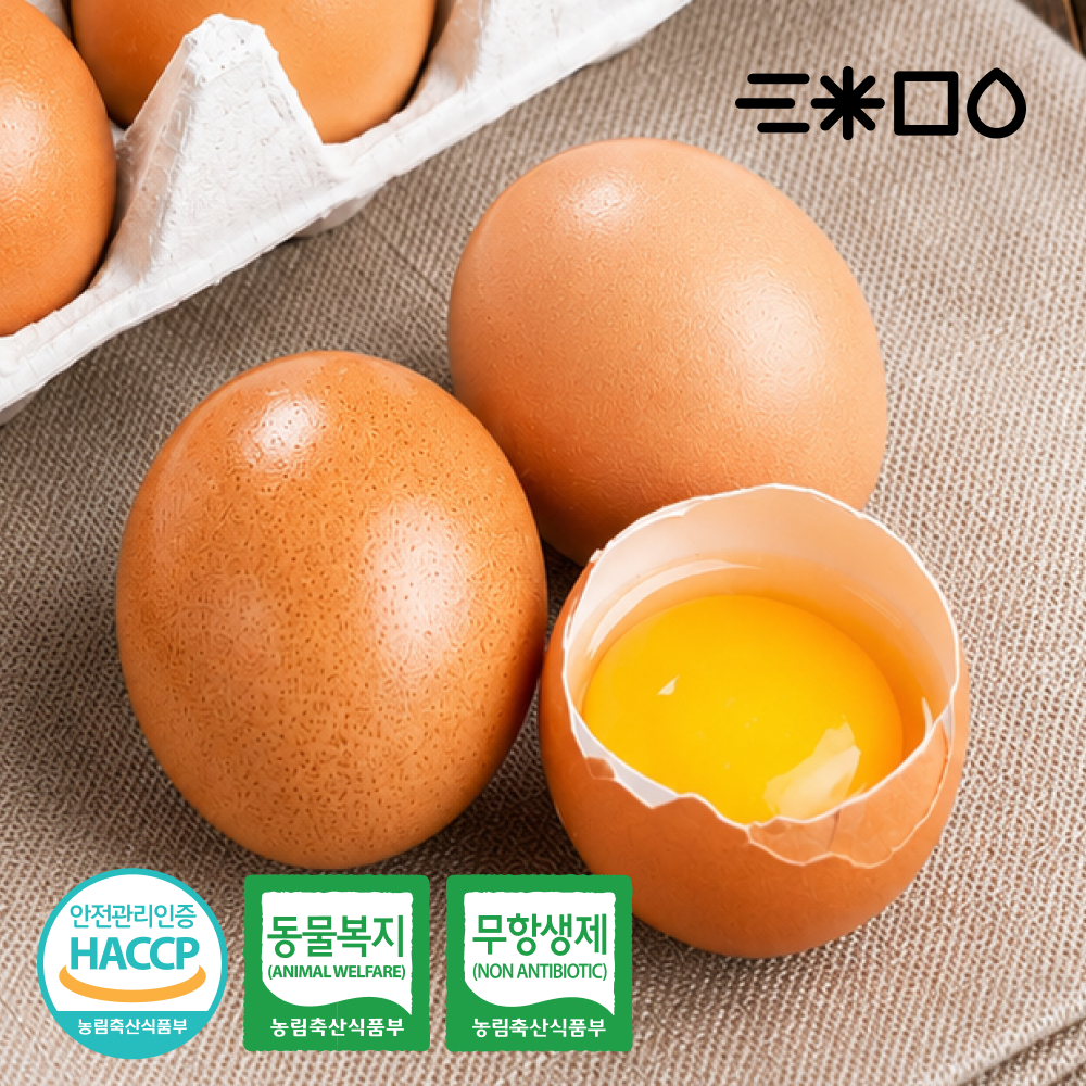 [삼초계란] 동물복지 무항생제 HACCP 난각번호 2번 신선한 유정란 20/40/60구 - 상세 이미지 4