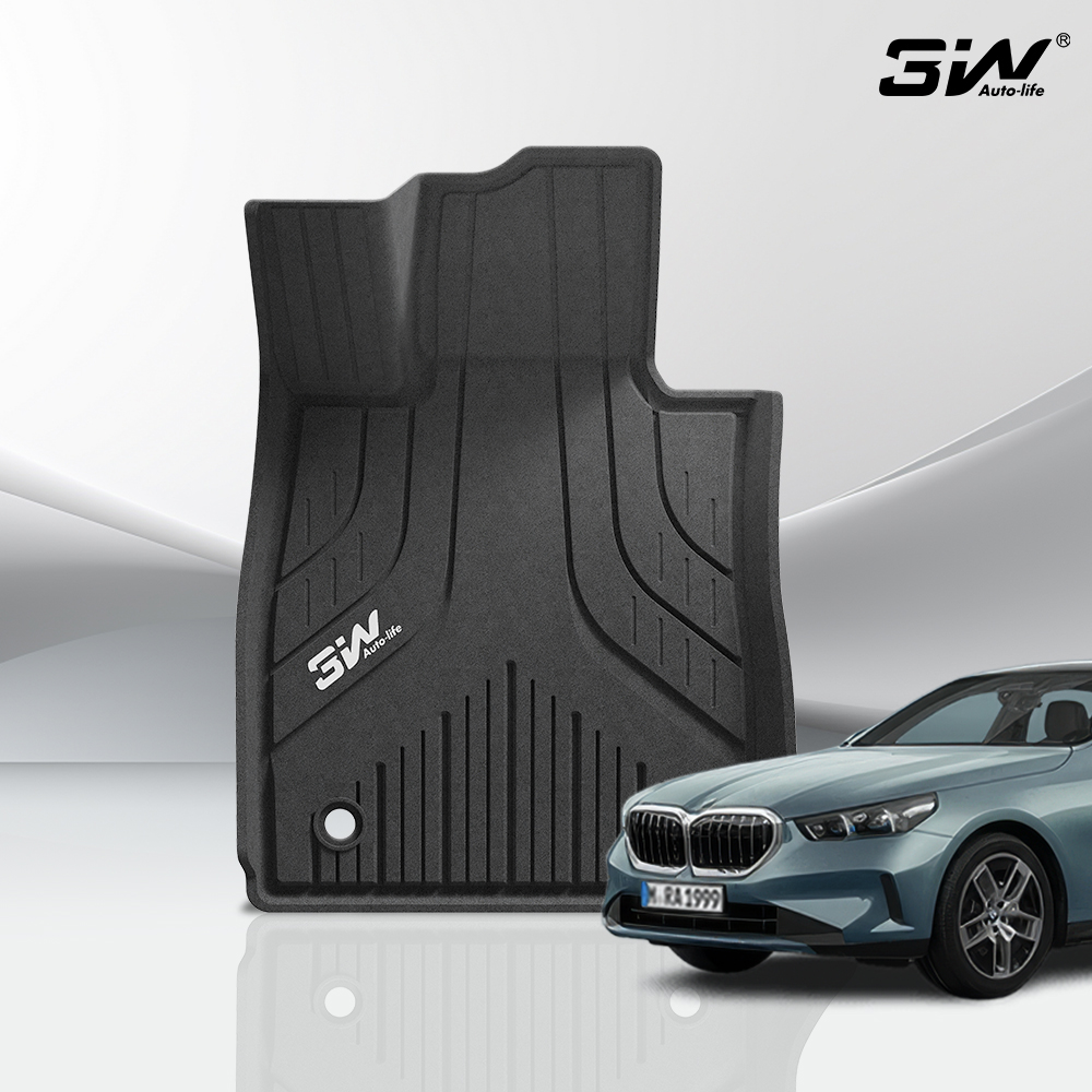3W 에코라이너 TPE 카매트 3D 고무 바닥매트 BMW 5시리즈 G60, 운전석+조수석+뒷자석 - 상품 이미지
