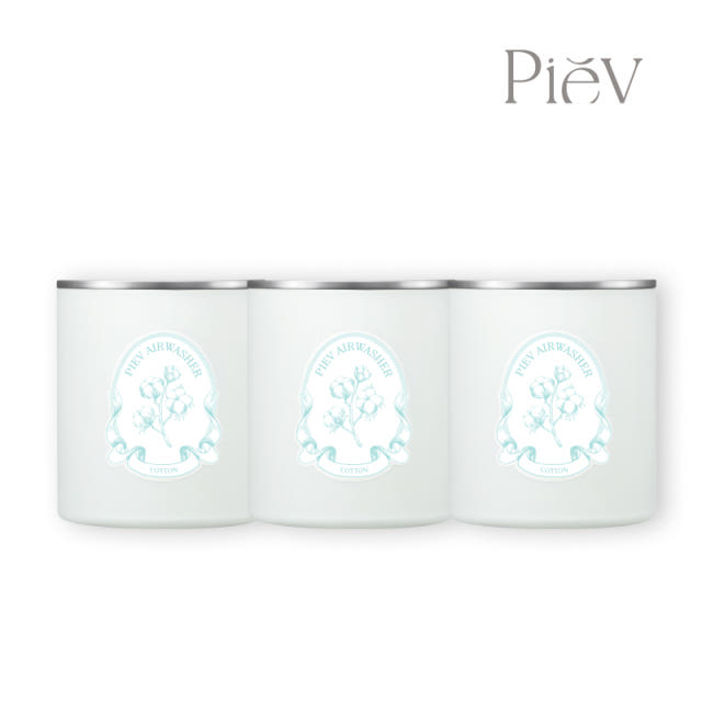 피에브 에어워셔 고체 탈취제 화장실 옷장 실내 냄새 제거 방향제 코튼, 250g, 3개