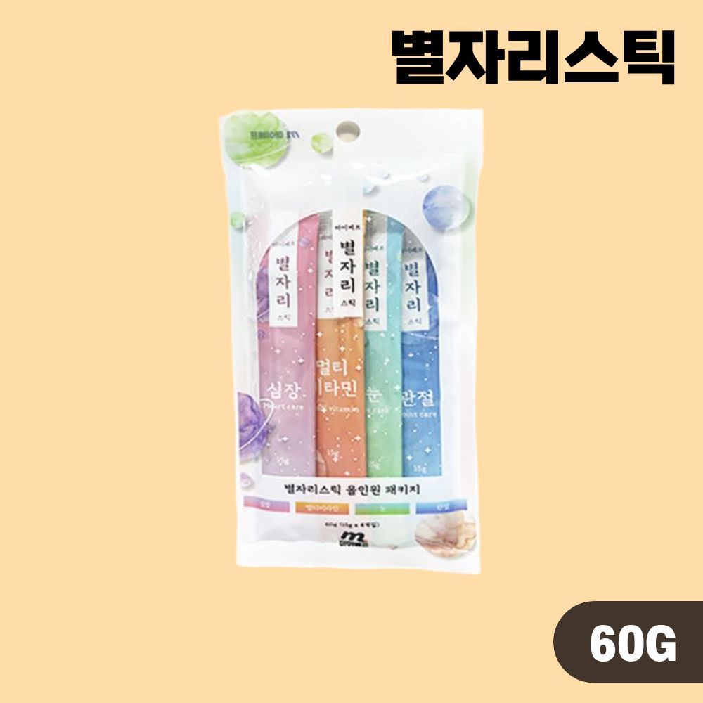 마이베프 별자리스틱 짜먹는 기능성 간식 올인원, 60g, 1개 - 상품 이미지