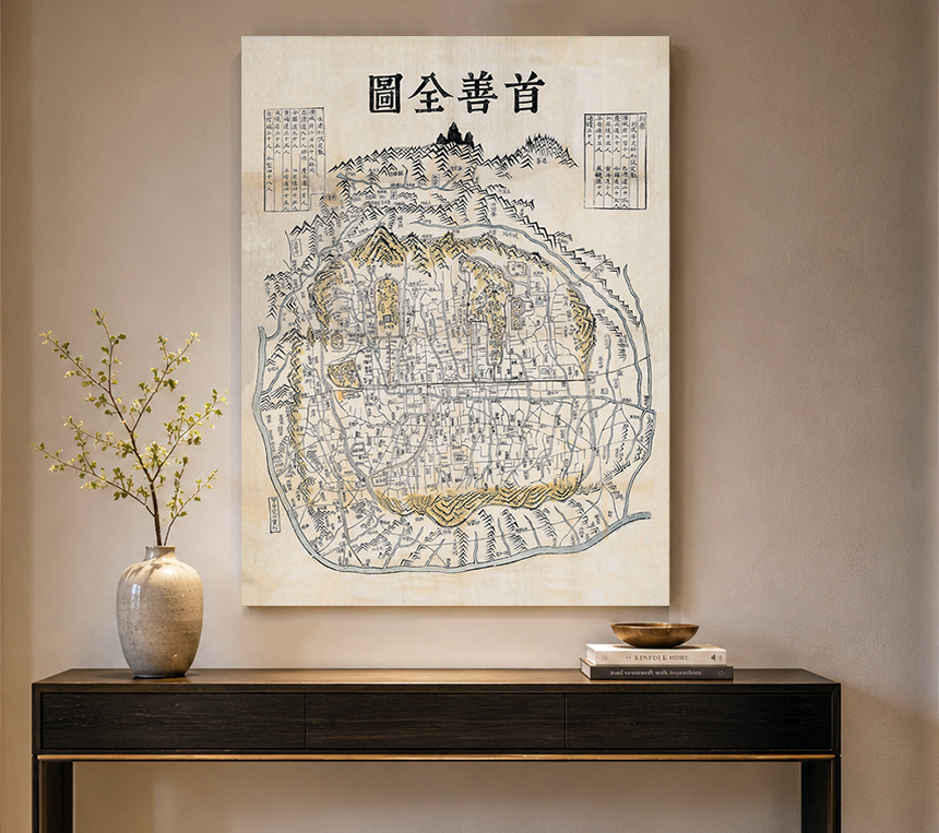 김정호 대동여지도 전시 그림 액자 거실 안방 사무실 풍수 한국화 수묵화 중형 이미지 6
