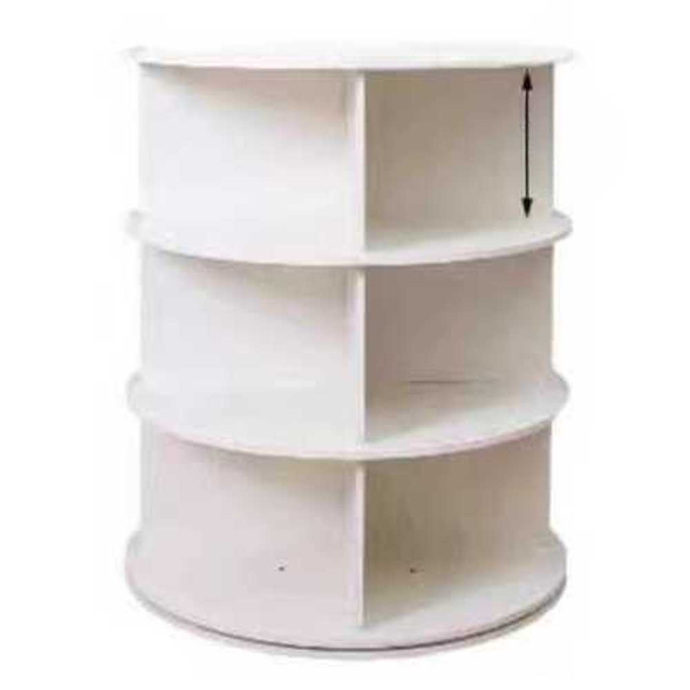 360도 회전 수납장 주방 멀티 틈새 원목 다층 정리함 A형 3단 PVC - 상품 이미지