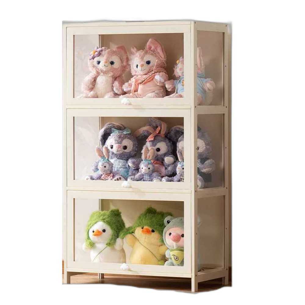 인형 장식장 피규어 벽면진열장 보관함 아크릴 전시장 (오프화이트)3단 60cm