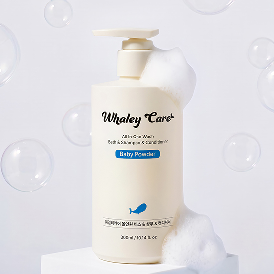 웨일리케어 어린이 샴푸 온가족 워시 어린이 올인원 약산성 바디워시 300ml 베이비파우더향 프리지아향 향 선택 - 상세 이미지 2
