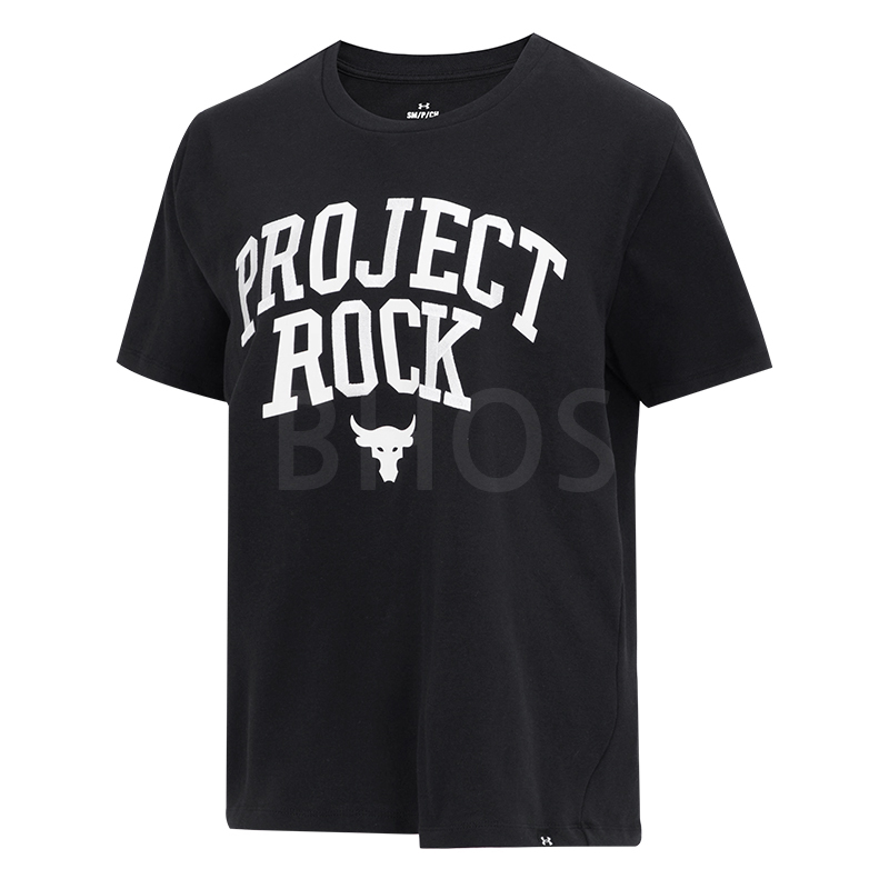 언더아머 Pjt Rock Hwt 캠퍼스 블랙 여성 티