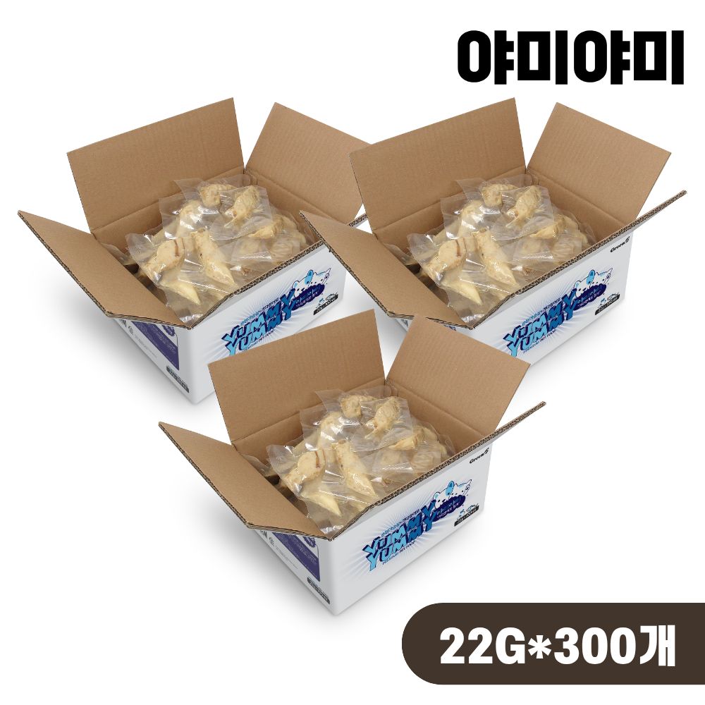 야미야미 닭가슴살 통살간식 가다랑어포, 22g, 300개 - 상품 이미지