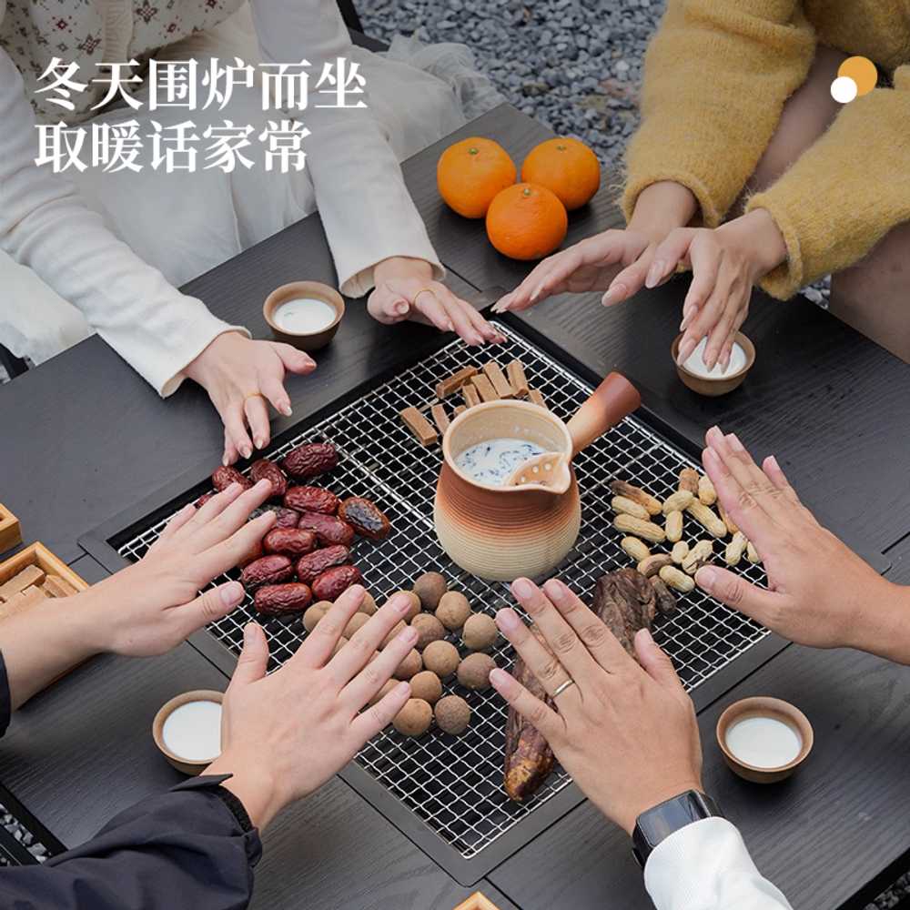 화로 테이블 그릴 캠핑식탁 바베큐 경량 고기 야외 81cm 세트 - 상세 이미지 3