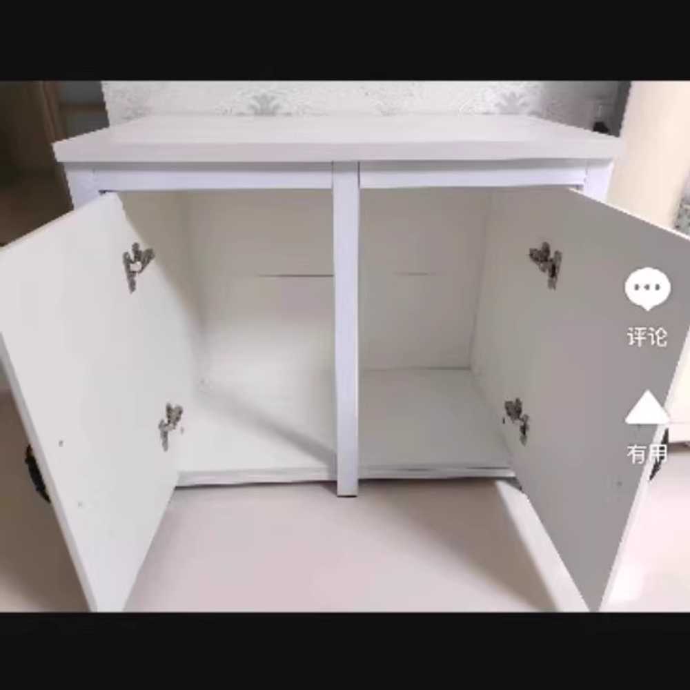 어항 선반 물고기 거북이 프레임 수조 정리대 테이블 50x30x70cm - 블랙+화이트 - 상세 이미지 2