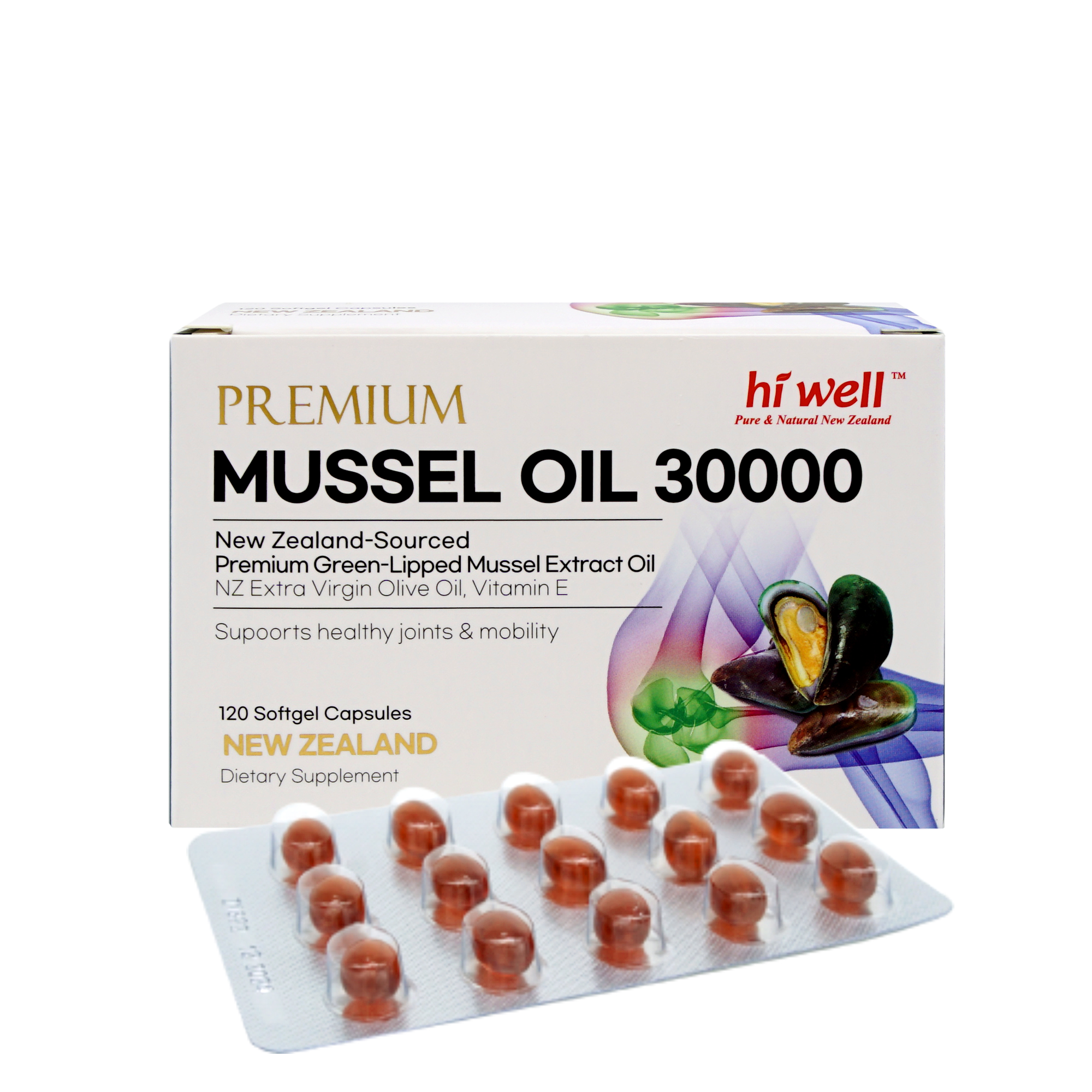 하이웰 초록홍합 30000mg 뉴질랜드 초록입 홍합 오일 관절 건강 120정, 2개 - 상세 이미지 3