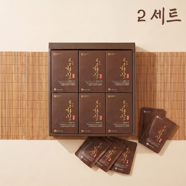 [일도황진] 무발효 황칠진액 황칠나무 액기스 추석 명절 선물세트 70ml, 30포, 2개 - 상품 이미지
