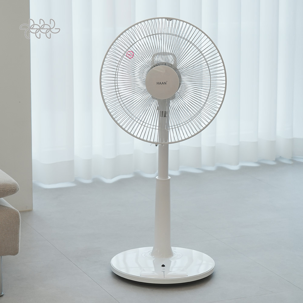 한경희 발터치 스탠드 선풍기 14인치 리모컨 초미풍 5엽날개 타이머 가정용 이미지 8