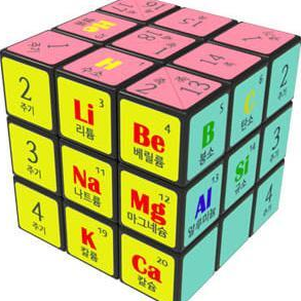 원소주기율3x3큐브 원소주기율표외우기 1p 초등고학년화학교구 - 상세 이미지 2