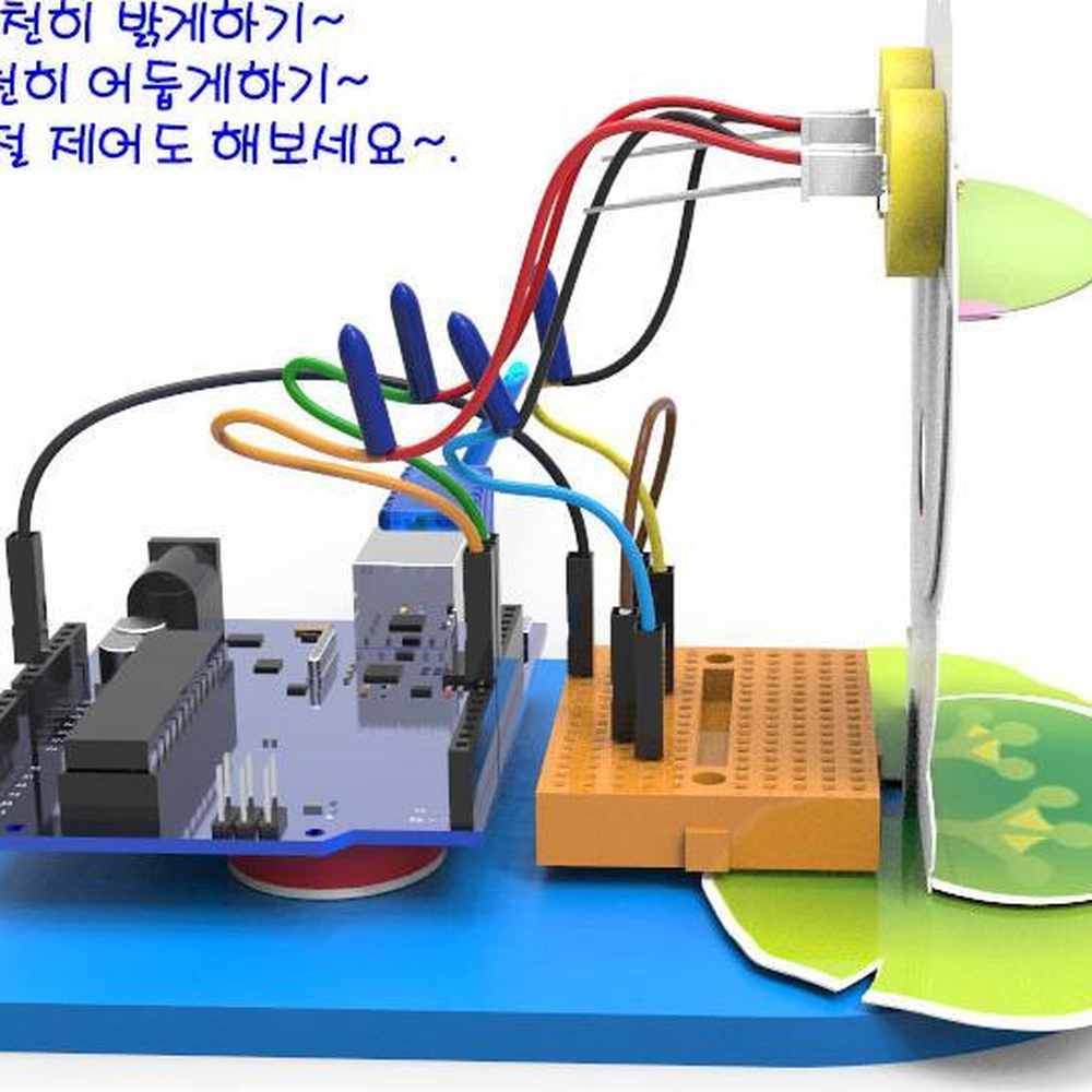 아두이노코딩 LED눈개구리 브래드보드전선연결 아두이노보드별도 - 상세 이미지 3