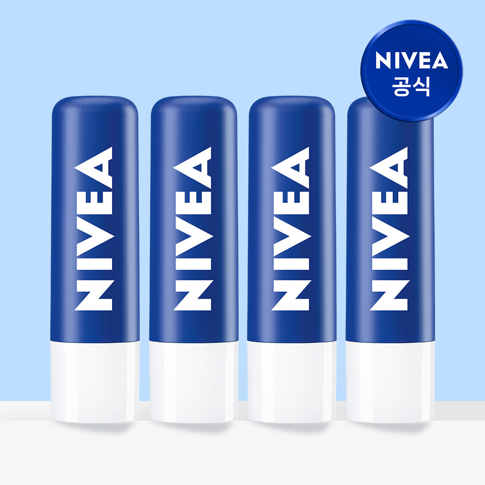니베아 립케어 에센셜 케어 4.8g X 4개 - 상품 이미지