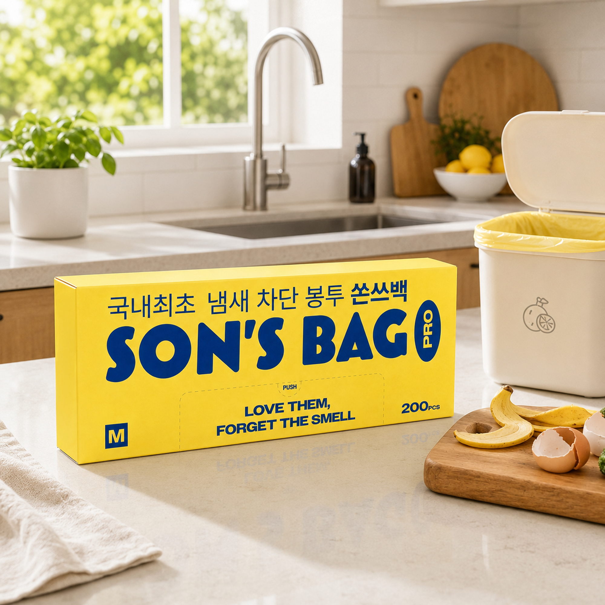 쏜쓰백 PRO 기저귀 냄새차단 봉투 뽑아쓰는 200매 300매 대용량 상품 이미지