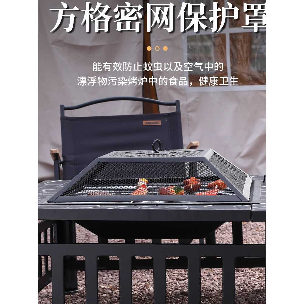 대형 화로 테이블 화덕 고기굽기 피크닉 바베큐 캠핑 화로+그물망 - 상세 이미지 3