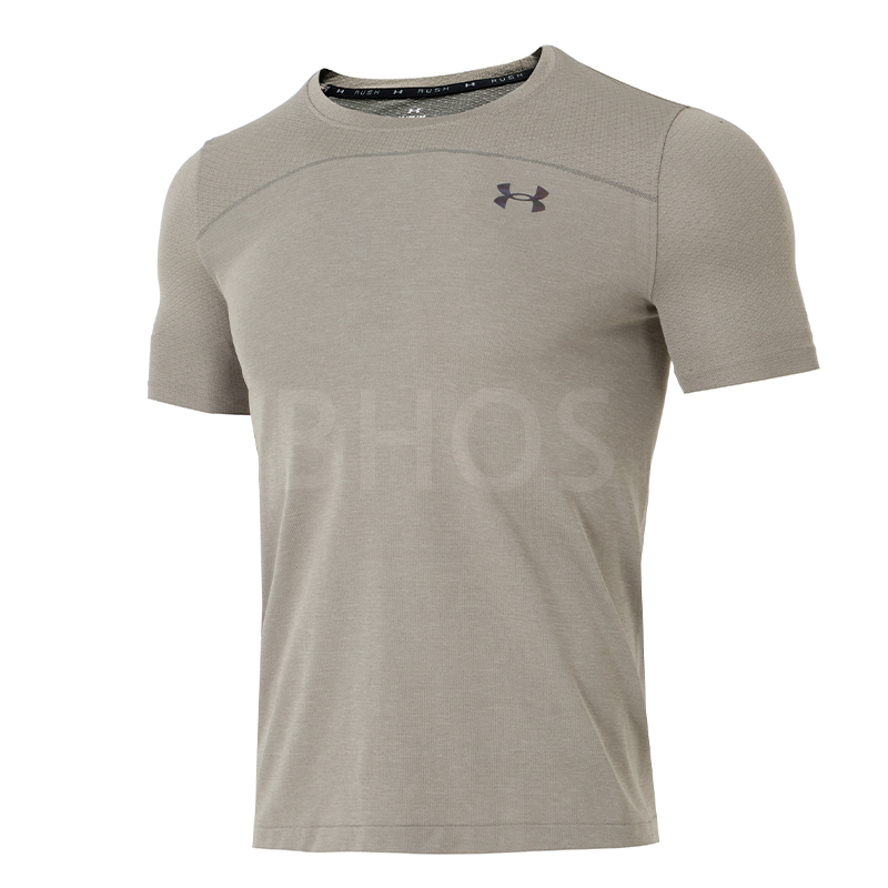 언더아머 UA Rush Seamless Wordmark SS 카키 남