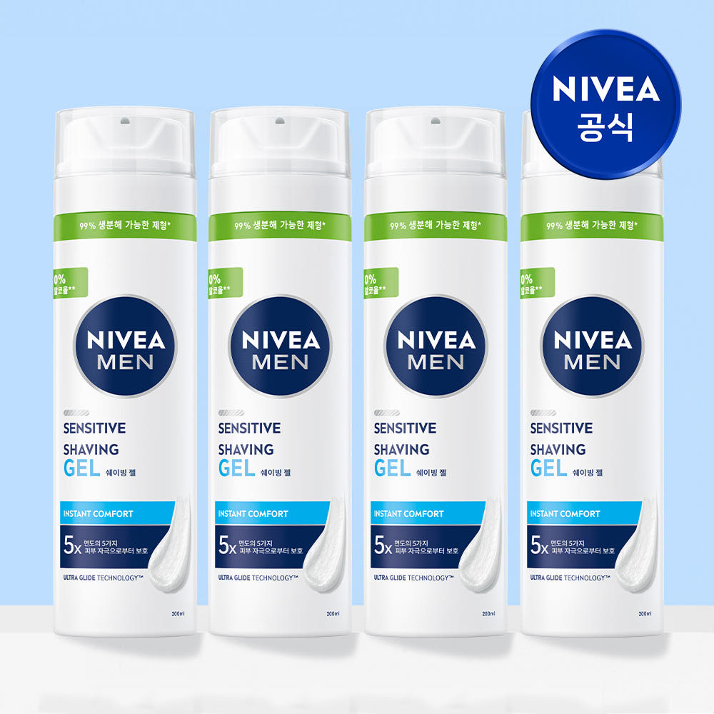 니베아 맨 센서티브 쉐이빙 젤 200ml 4개 가격 추이 니베아 브랜드샵 니베아 맨 센서티브 쉐이빙 젤 200ml 4개 - 최저가 17,400원