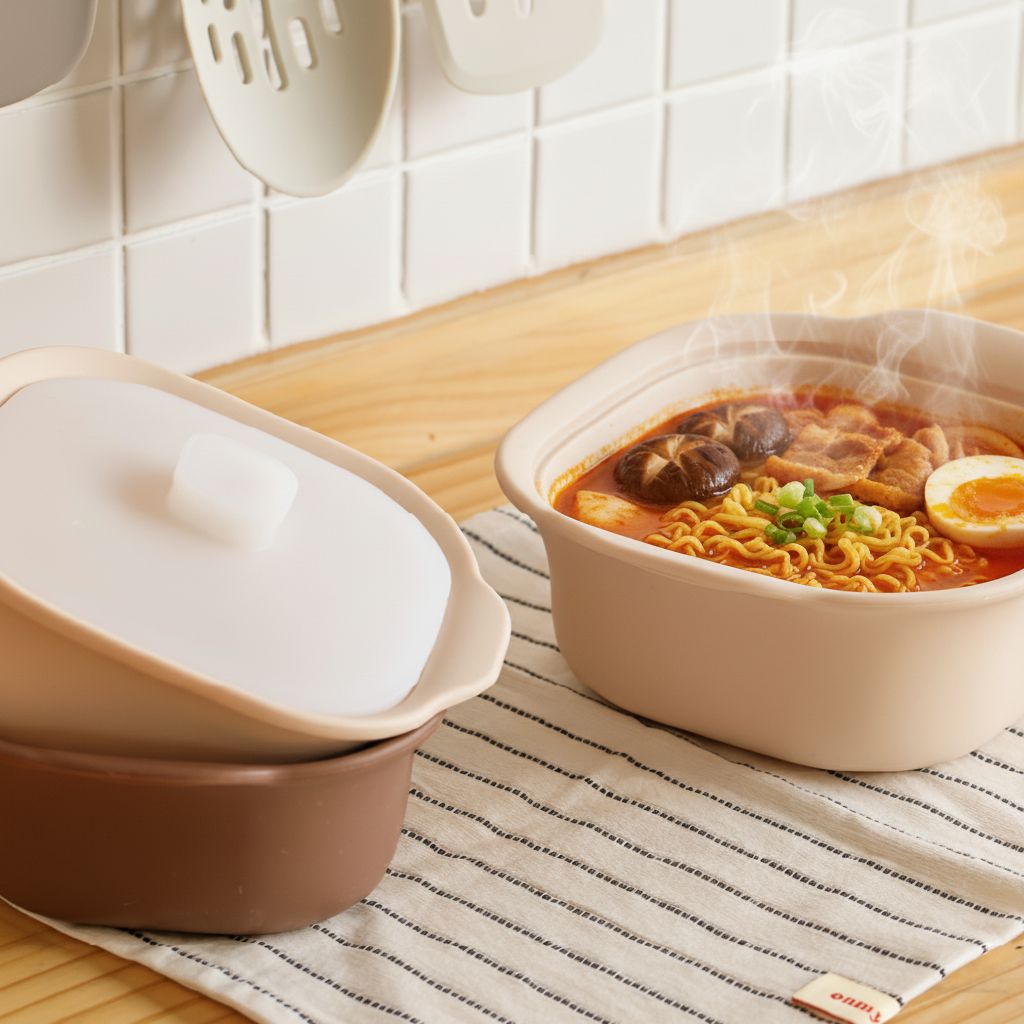 [N배송] 라라앤모어 국내산 사각 전자렌지 전자레인지 실리콘찜기 계란찜 600ml/900ml - 상세 이미지 3