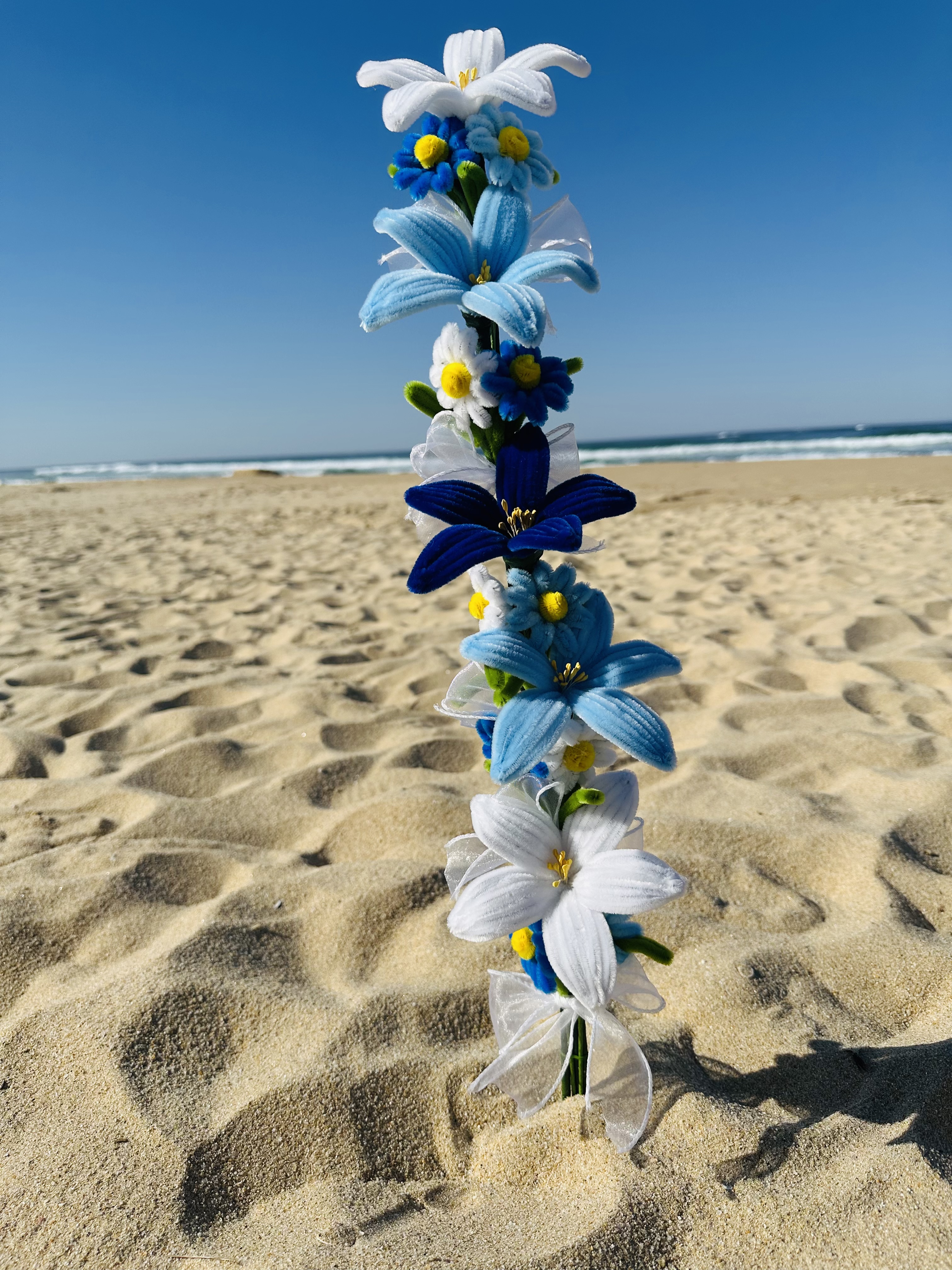 백합 탕후루 모루꽃다발 여름 꽃다발 시들지 않는 꽃선물 60cm 모루꽃 - 상세 이미지 4