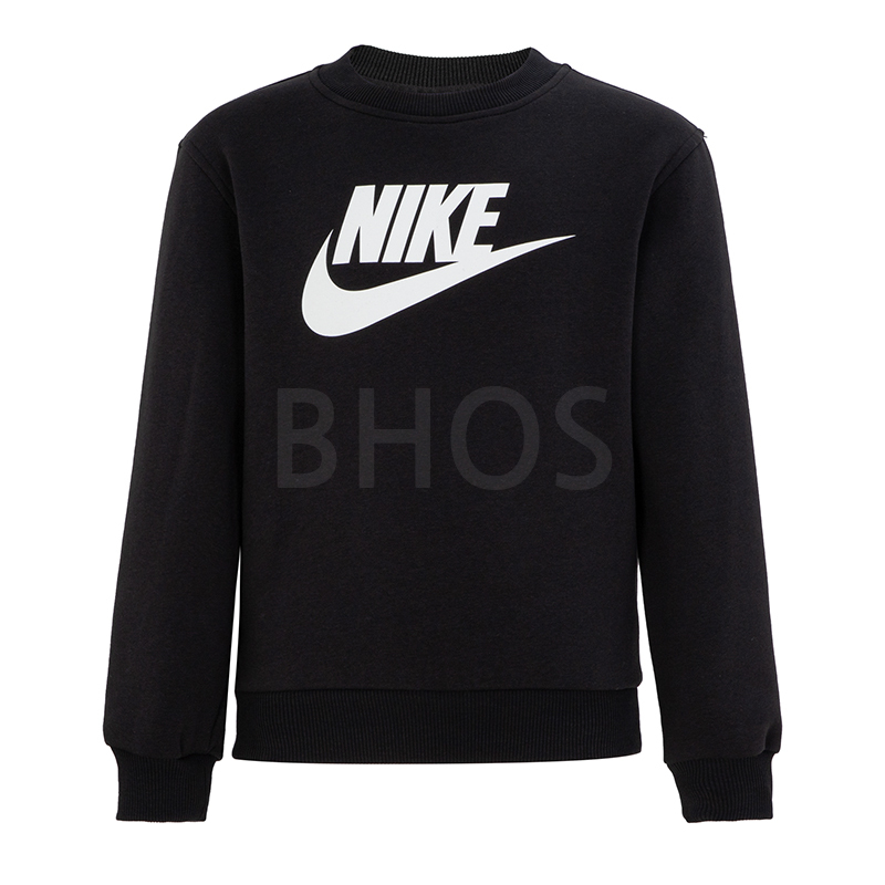 나이키 NSW CLUB FLC CREW LS HBR 블랙 키즈