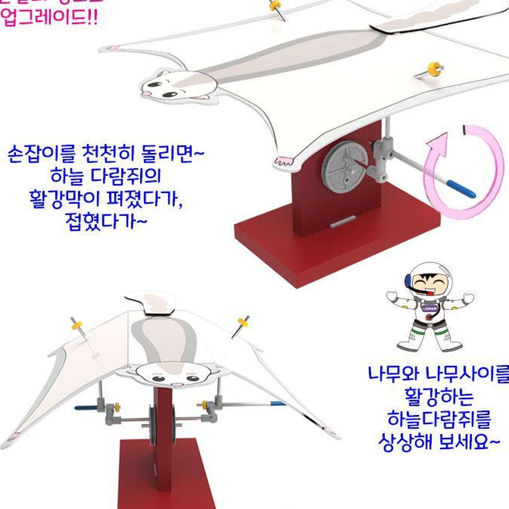 다람쥐색칠도안 날개짓하늘다람쥐로봇 관절연결오토마타키트 1세트 - 상세 이미지 3