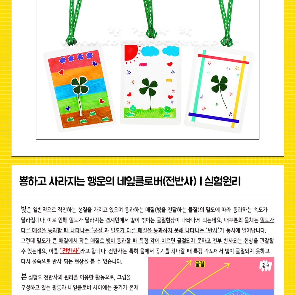 광학실험클로버실험키트 방과후수업 초등저학년초등3학년과학네잎클로버키트 - 상세 이미지 3