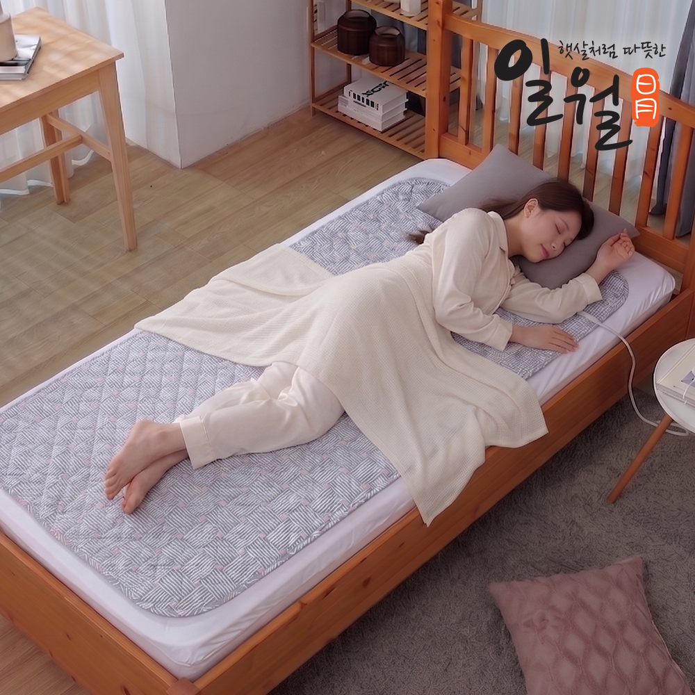 일월 핑크스페이드 저전력 워셔블 카본 탄소 전기장판 캠핑 침대 전기매트 싱글 이미지 6