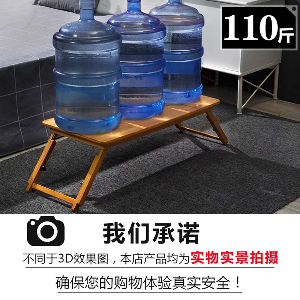 원목 접이식 테이블 우드식탁 폴딩 좌식 거실 원룸 56cm (원색) - 상세 이미지 5