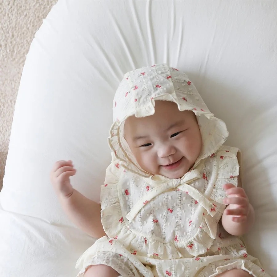 100일선물 노엘 엘리제 보넷 세트 신생아 백일복 바디수트 첫돌선물 - 상세 이미지 4