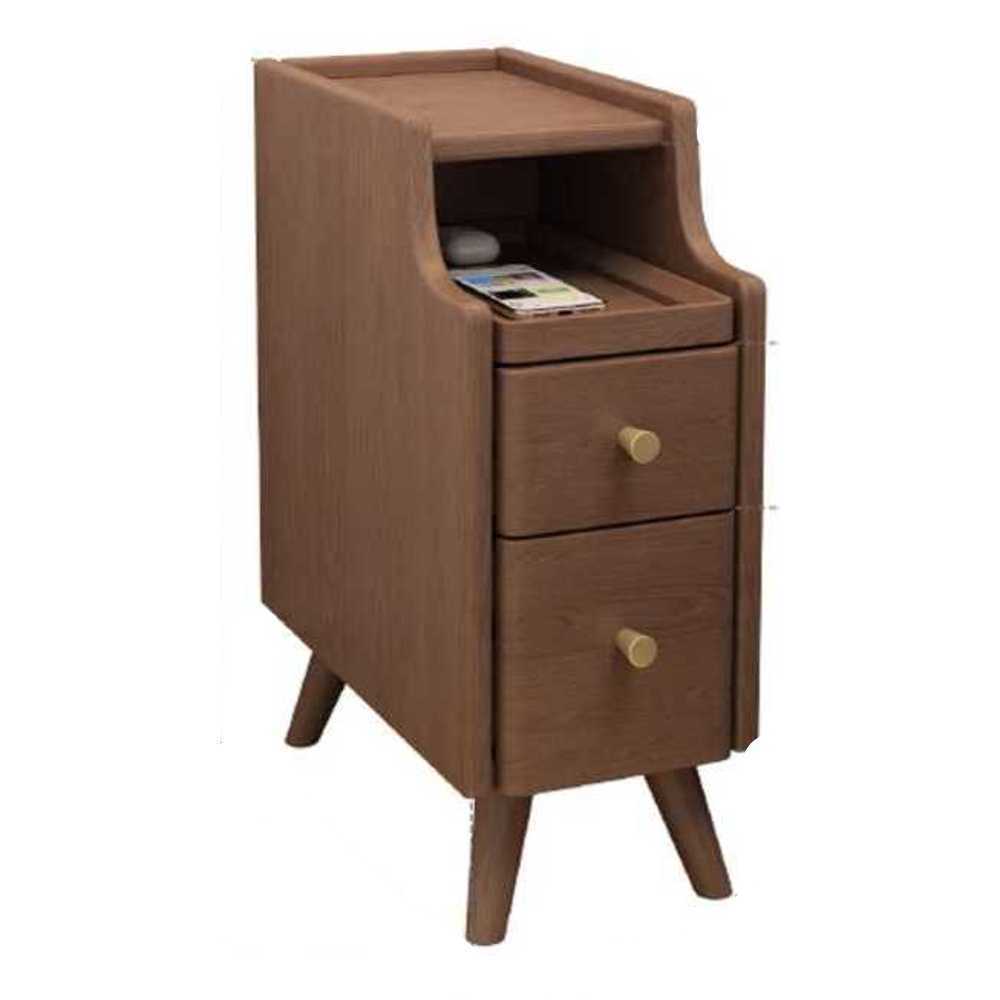 원목 협탁 좁은 선반 안방 침대 사이드 서랍장 틈새 20cm 월넛 - 상품 이미지