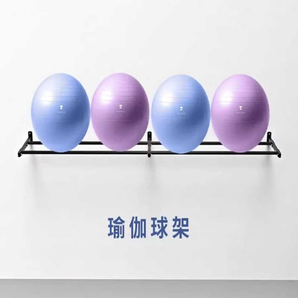짐볼 거치대 벽걸이 헬스장 보관 천장 용품 보수볼 랙 블랙 124cm 2칸 - 상세 이미지 2