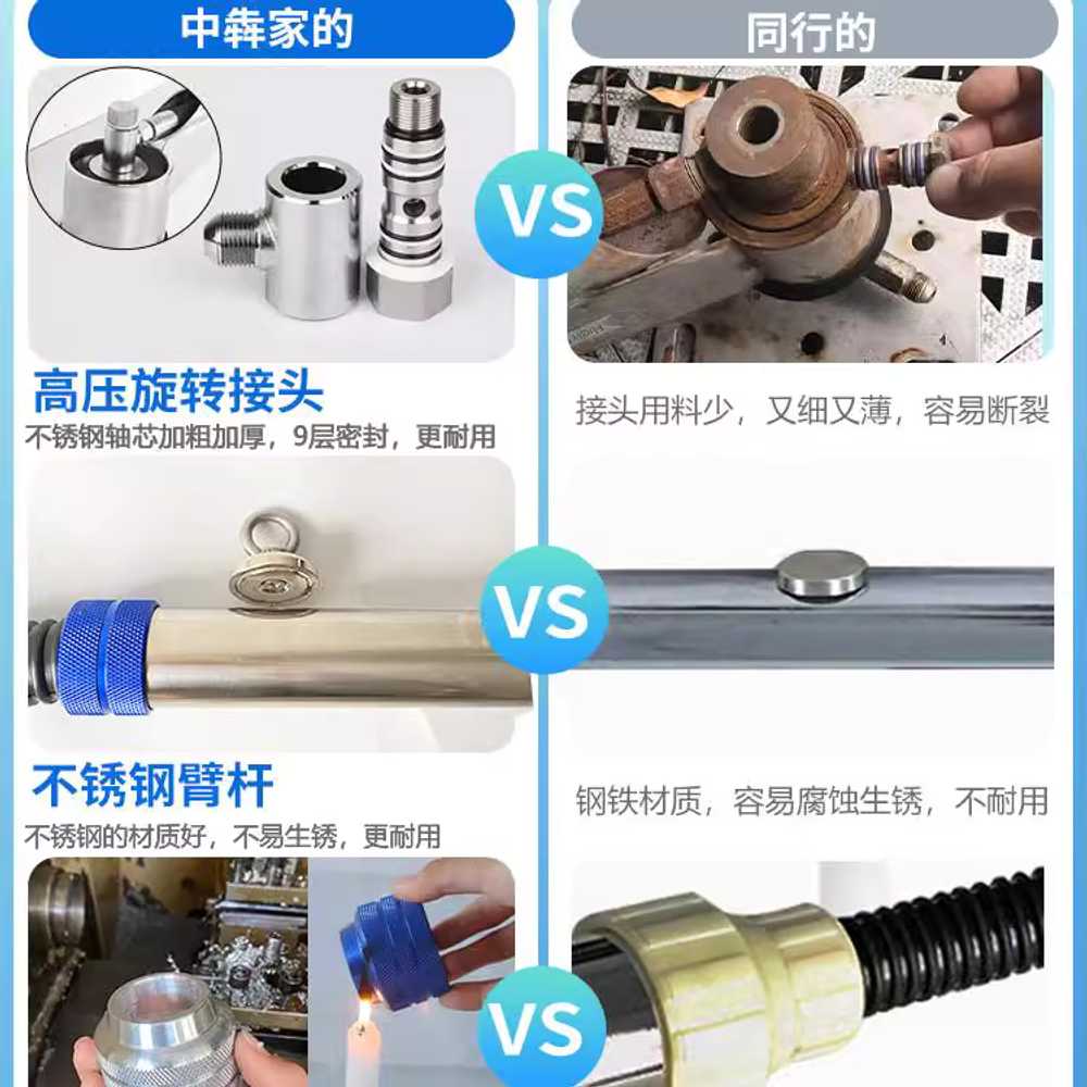 세차장 회전 붐대 교체 물분사기 천장 튜브 호스 장비 단일 5m M14 - 상세 이미지 4