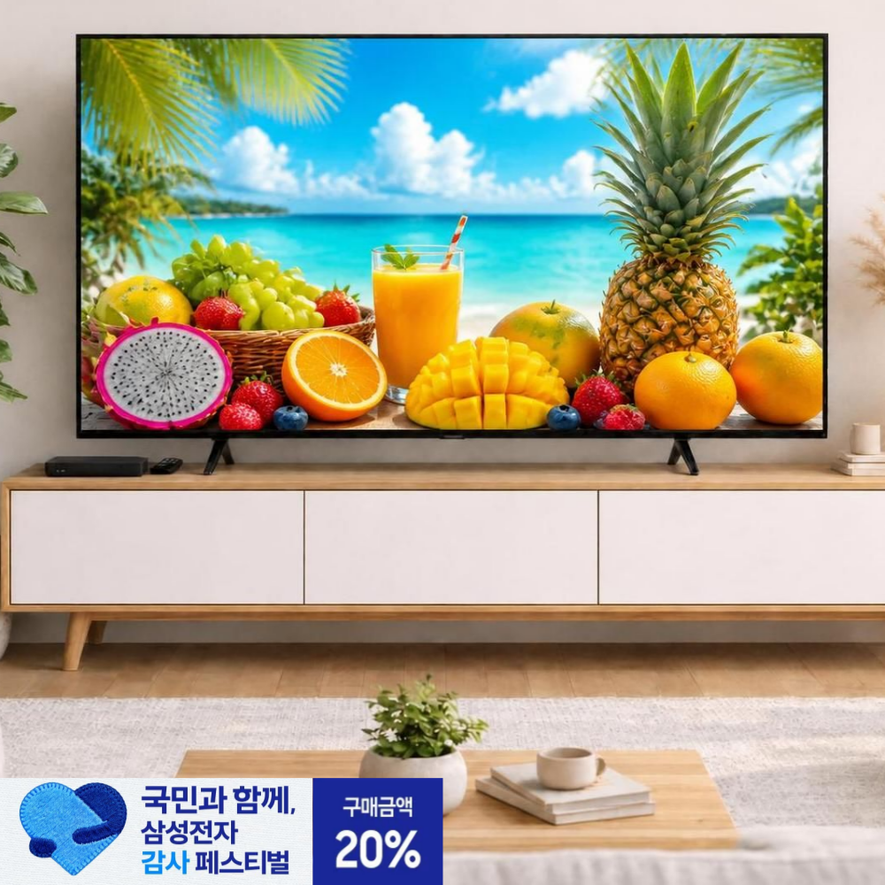 삼성전자 야호~65인치(163.9cm) 크리스탈 UHD 4K 스마트 TV 2026 유튜브